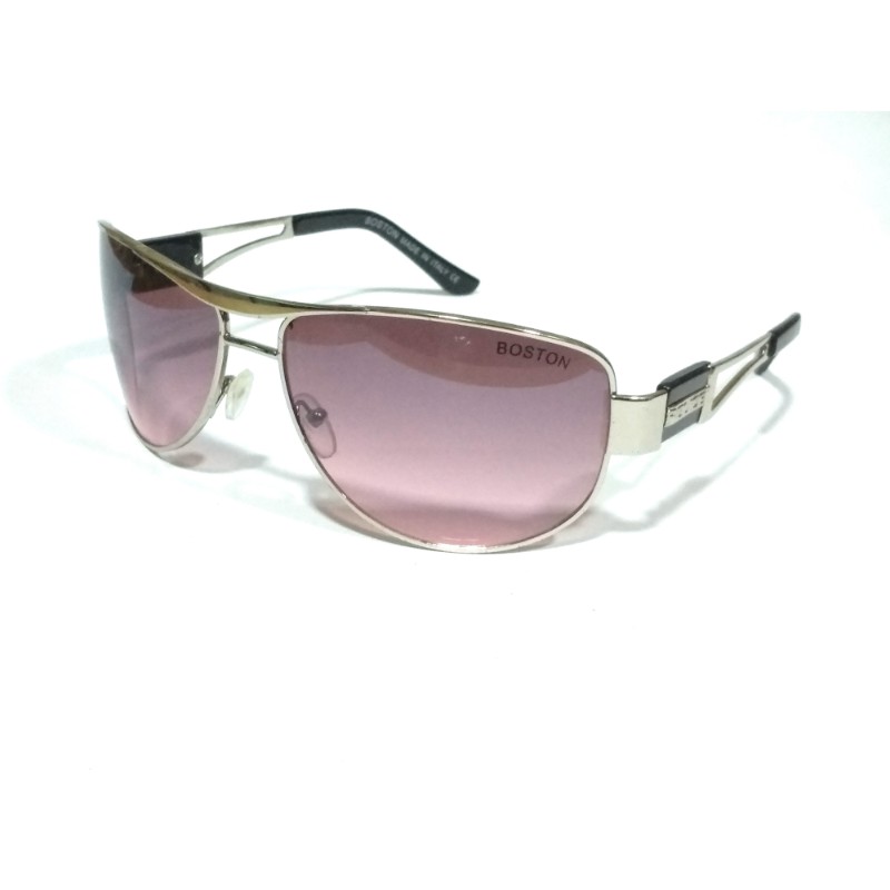 Silver Purple Rectangle Sunglasses