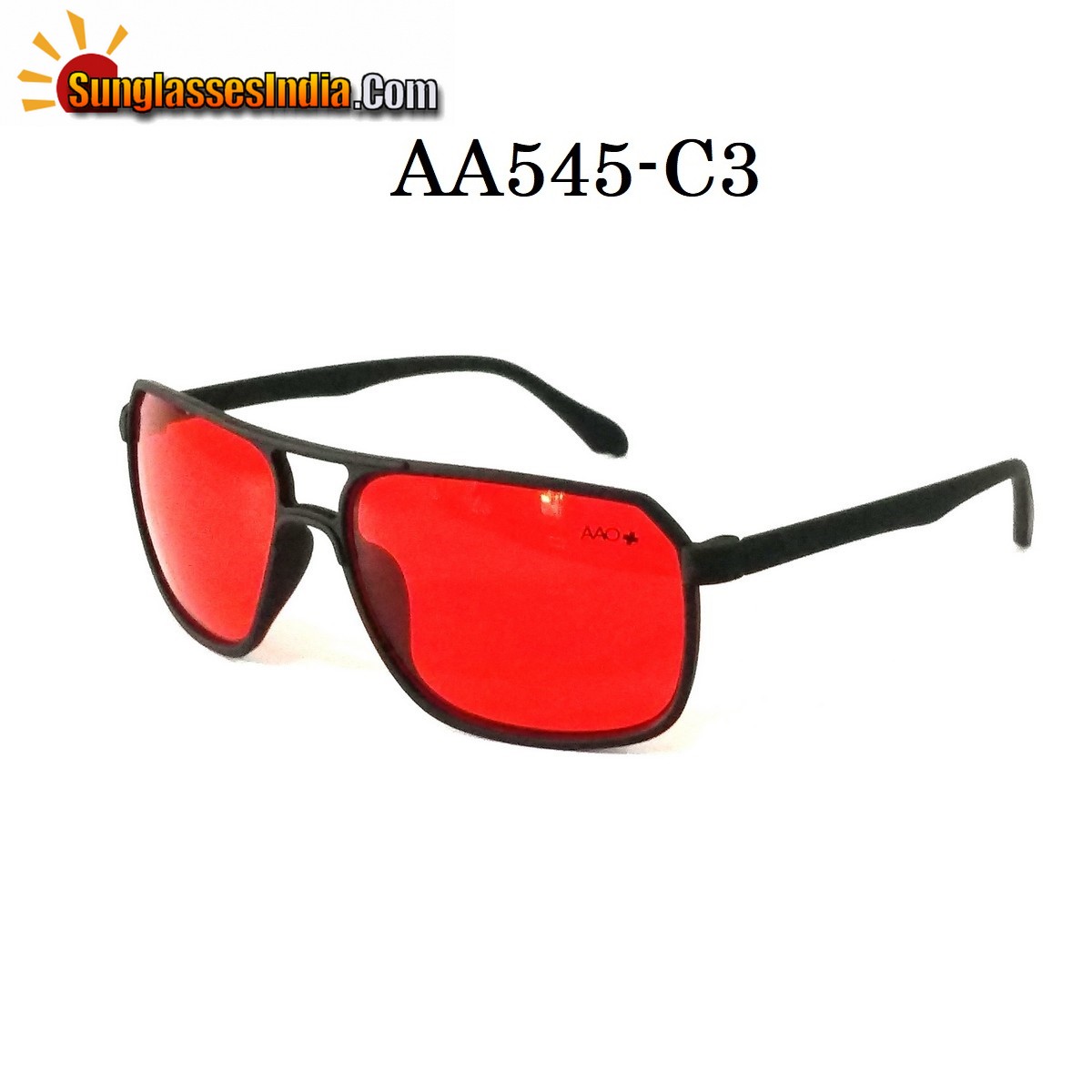 Red Lens Rectangle Sunglasses Buy Glasses Online