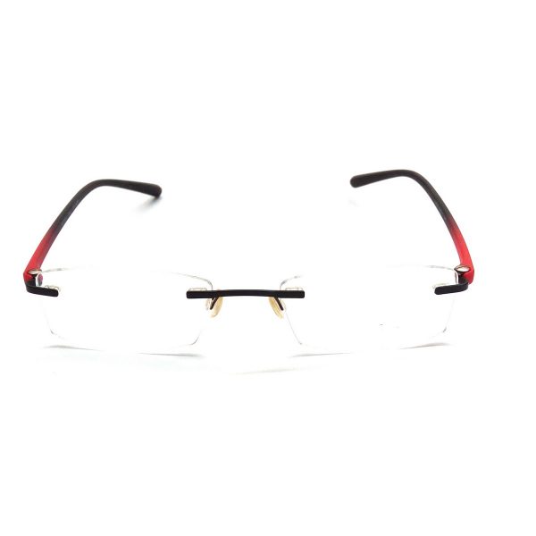 Premium Red Rimless Computer Glasses F001rd