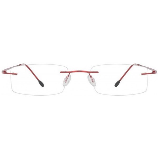 Wine Red Rimless Computer Glasses with Anti Glare Coating